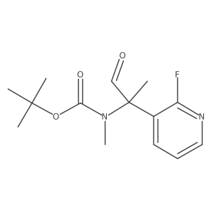 tert-butyl N-[2-(2-fluoropyridin-3-yl)-1-oxopropan-2-yl]-N-methylcarbamate结构式