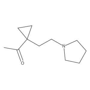 1-{1-[2-(Pyrrolidin-1-yl)ethyl]cyclopropyl}ethan-1-one Structure