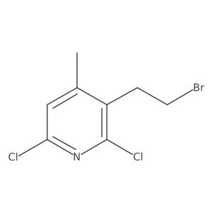 3-(2-Bromoethyl)-2,6-dichloro-4-methylpyridine结构式
