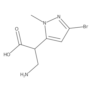 3-amino-2-(3-bromo-1-methyl-1H-pyrazol-5-yl)propanoic acid Structure
