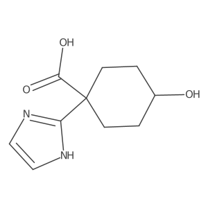 4-hydroxy-1-(1H-imidazol-2-yl)cyclohexane-1-carboxylic acid Structure