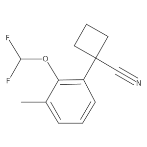 1-[2-(Difluoromethoxy)-3-methylphenyl]cyclobutane-1-carbonitrile Structure