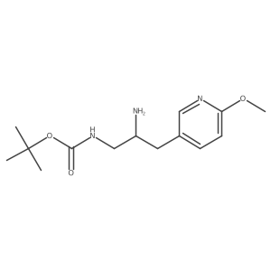 tert-butyl N-[2-amino-3-(6-methoxypyridin-3-yl)propyl]carbamate Structure