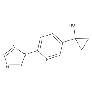 1-[6-(1H-1,2,4-triazol-1-yl)pyridin-3-yl]cyclopropan-1-ol结构式
