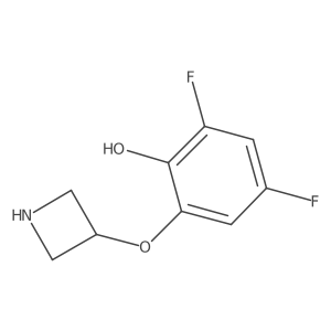 2-(Azetidin-3-yloxy)-4,6-difluorophenol结构式