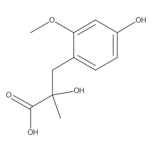 2-Hydroxy-3-(4-hydroxy-2-methoxyphenyl)-2-methylpropanoic acid结构式