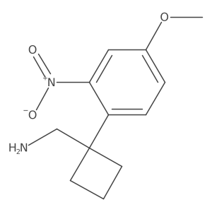 [1-(4-Methoxy-2-nitrophenyl)cyclobutyl]methanamine结构式