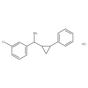 (3-Chlorophenyl)(2-phenylcyclopropyl)methanamine hydrochloride Structure