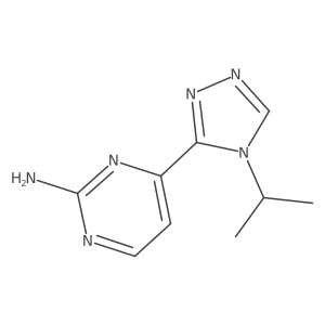 4-(4-isopropyl-4H-1,2,4-triazol-3-yl)pyrimidin-2-amine结构式
