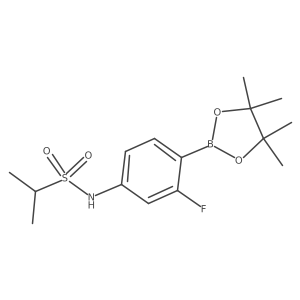 N-[3-Fluoro-4-(tetramethyl-1,3,2-dioxaborolan-2-yl)phenyl]propane-2-sulfonamide Structure