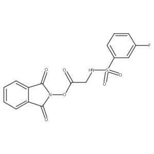1,3-dioxo-2,3-dihydro-1H-isoindol-2-yl 2-(3-fluorobenzenesulfonamido)acetate结构式