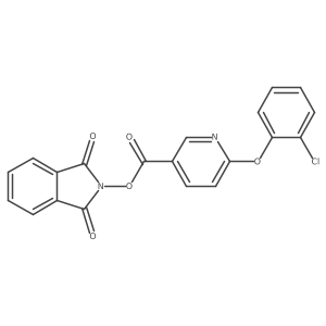 1,3-dioxo-2,3-dihydro-1H-isoindol-2-yl 6-(2-chlorophenoxy)pyridine-3-carboxylate结构式