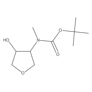 rac-tert-butyl N-[(3R,4S)-4-hydroxyoxolan-3-yl]-N-methylcarbamate Structure