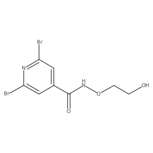 2,6-dibromo-N-(2-hydroxyethoxy)pyridine-4-carboxamide Structure