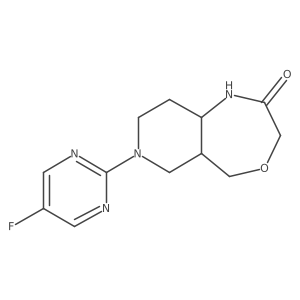 7-(5-Fluoropyrimidin-2-yl)-decahydropyrido[4,3-e][1,4]oxazepin-2-one Structure