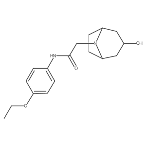 N-(4-ethoxyphenyl)-2-{3-hydroxy-8-azabicyclo[3.2.1]octan-8-yl}acetamide结构式