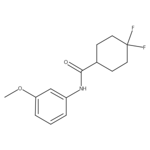 4,4-difluoro-N-(3-methoxyphenyl)cyclohexane-1-carboxamide结构式