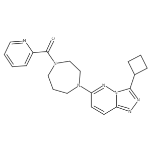 1-{3-Cyclobutyl-[1,2,4]triazolo[4,3-b]pyridazin-6-yl}-4-(pyridine-2-carbonyl)-1,4-diazepane结构式