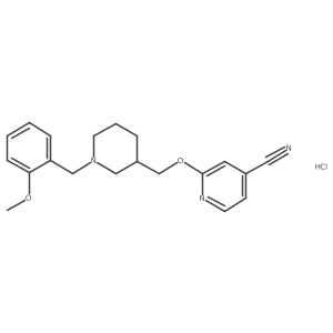 2-({1-[(2-Methoxyphenyl)methyl]piperidin-3-yl}methoxy)pyridine-4-carbonitrile hydrochloride Structure
