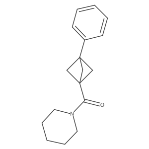 1-{3-Phenylbicyclo[1.1.1]pentane-1-carbonyl}piperidine Structure