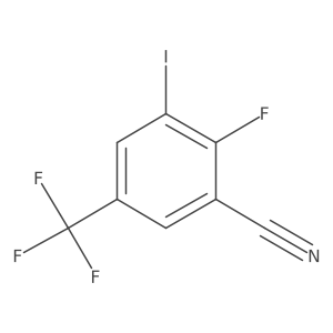 2-Fluoro-3-iodo-5-(trifluoromethyl)benzonitrile结构式