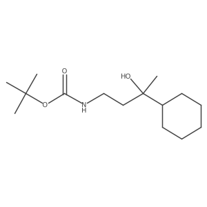 tert-butyl N-(3-cyclohexyl-3-hydroxybutyl)carbamate结构式