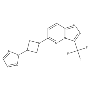 2-{1-[3-(trifluoromethyl)-[1,2,4]triazolo[4,3-b]pyridazin-6-yl]azetidin-3-yl}-2H-1,2,3-triazole结构式