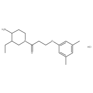 1-(4-Amino-3-ethylpiperidin-1-yl)-3-(3,5-dimethylphenoxy)propan-1-one hydrochloride Structure