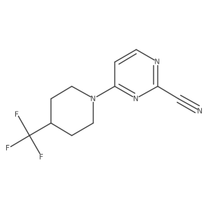 4-[4-(Trifluoromethyl)piperidin-1-yl]pyrimidine-2-carbonitrile Structure