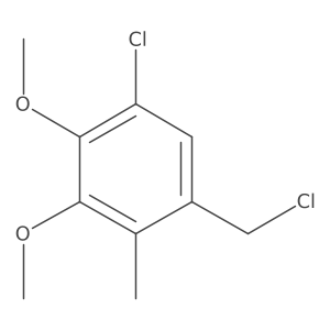 1-Chloro-5-(chloromethyl)-2,3-dimethoxy-4-methylbenzene结构式
