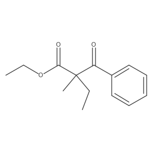 Ethyl alpha-ethyl-alpha-methyl-beta-oxobenzenepropanoate结构式