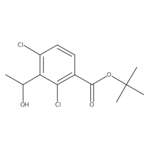 tert-Butyl 2,4-dichloro-3-(1-hydroxyethyl)benzoate结构式