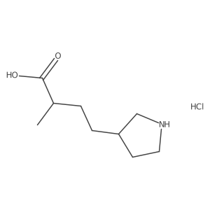 2-Methyl-4-(pyrrolidin-3-yl)butanoic acid hydrochloride结构式