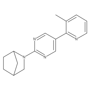 2-[5-(3-Methylpyridin-2-yl)pyrimidin-2-yl]-2-azabicyclo[2.2.1]heptane Structure