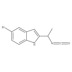5-bromo-2-(1-isocyanatoethyl)-1H-indole结构式