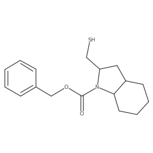 benzyl (2S,3aS,7aS)-2-(sulfanylmethyl)-octahydro-1H-indole-1-carboxylate结构式
