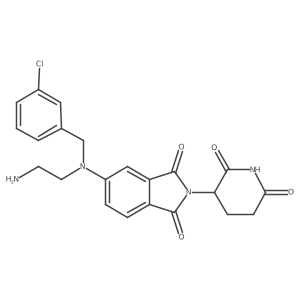 5-[(2-aminoethyl)[(3-chlorophenyl)methyl]amino]-2-(2,6-dioxopiperidin-3-yl)-2,3-dihydro-1H-isoindole-1,3-dione Structure