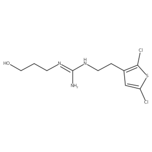 N'-[2-(2,5-dichlorothiophen-3-yl)ethyl]-N-(3-hydroxypropyl)guanidine Structure