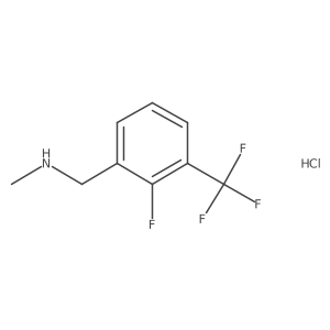 {[2-Fluoro-3-(trifluoromethyl)phenyl]methyl}(methyl)amine hydrochloride Structure