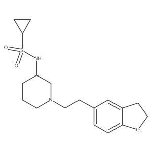 N-{1-[2-(2,3-dihydro-1-benzofuran-5-yl)ethyl]piperidin-3-yl}cyclopropanesulfonamide Structure