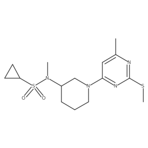 N-methyl-N-{1-[6-methyl-2-(methylsulfanyl)pyrimidin-4-yl]piperidin-3-yl}cyclopropanesulfonamide Structure
