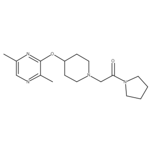 2-{4-[(3,6-Dimethylpyrazin-2-yl)oxy]piperidin-1-yl}-1-(pyrrolidin-1-yl)ethan-1-one Structure