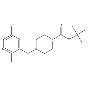 tert-Butyl 4-((5-bromo-2-fluoropyridin-3-yl)methyl)piperazine-1-carboxylate Structure