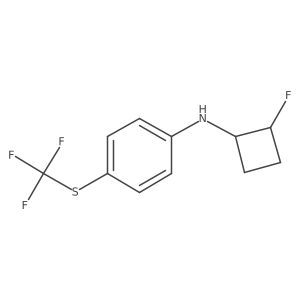N-(2-fluorocyclobutyl)-4-[(trifluoromethyl)sulfanyl]aniline Structure