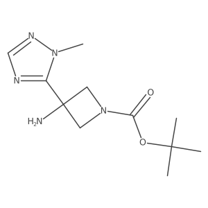 tert-butyl 3-amino-3-(1-methyl-1H-1,2,4-triazol-5-yl)azetidine-1-carboxylate结构式