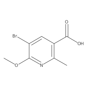 5-Bromo-6-methoxy-2-methylpyridine-3-carboxylic acid结构式