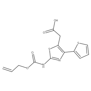 2-(2-{[(Prop-2-en-1-yloxy)carbonyl]amino}-4-(thiophen-2-yl)-1,3-thiazol-5-yl)acetic acid Structure