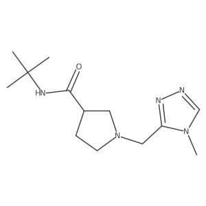 N-tert-butyl-1-[(4-methyl-4H-1,2,4-triazol-3-yl)methyl]pyrrolidine-3-carboxamide结构式