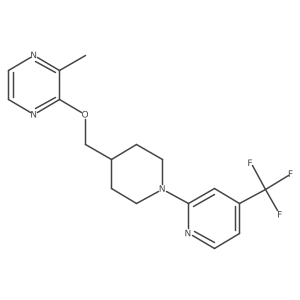 2-Methyl-3-({1-[4-(trifluoromethyl)pyridin-2-yl]piperidin-4-yl}methoxy)pyrazine结构式