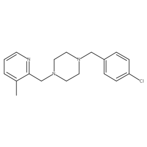 1-[(4-Chlorophenyl)methyl]-4-[(3-methylpyridin-2-yl)methyl]piperazine结构式